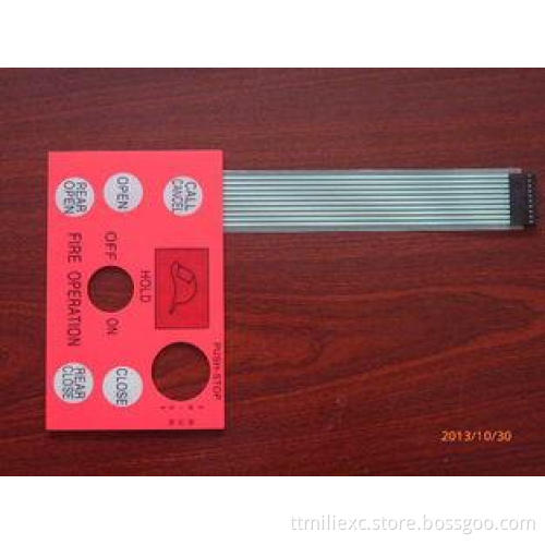 Quakeproof PVC Plastic Tactile Membrane Switch With 3M Adhe